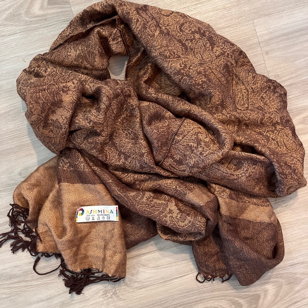 Tan and brown Pashmina Scarf